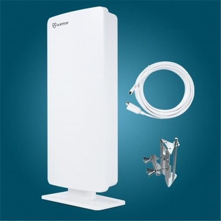 Antop Antenna ANTOP Antenna AT-400 10.24 x 4.72 x 23.46 in. Flat-Panel Outdoor & Indoor HD TV Antenna with High Gain AT-400